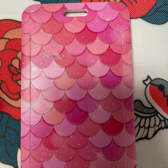 Pink Mermaid Pattern Lanyard - Picture 2 of 5